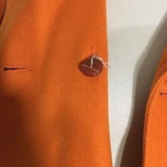 Peter Nygard Orange  Wool Coat Size 10 - Picture 11 of 13